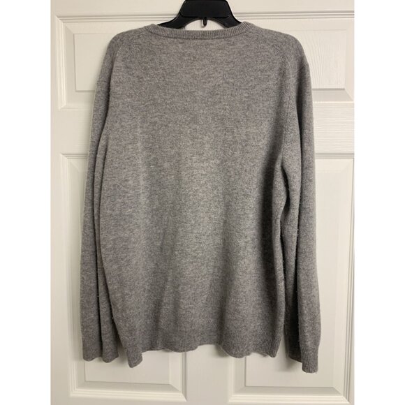 Club Room 100% Cashmere V Neck Pullover Sweater Size L Gray - Picture 3 of 7